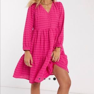 Y.A.S. Textured smock dress in pink